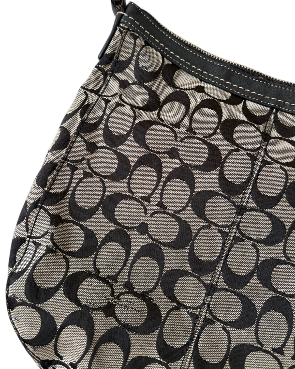 2000S COACH SIGNATURE JACQUARD HOBO BAG