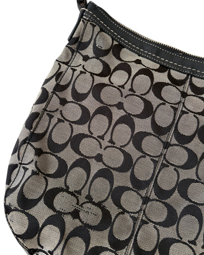 2000S COACH SIGNATURE JACQUARD HOBO BAG