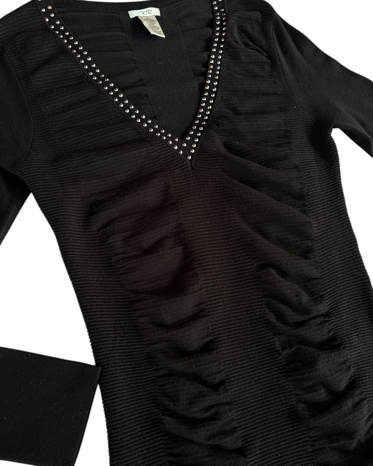 2000S CACHE EMBELLISHED RUCHED TOP