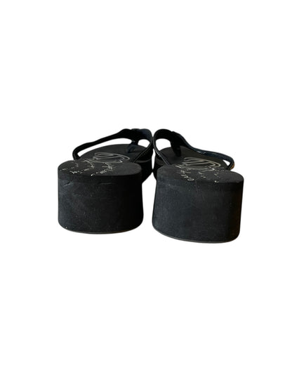 2000S CARLOS SANTANA BLACK FLIP FLOPS