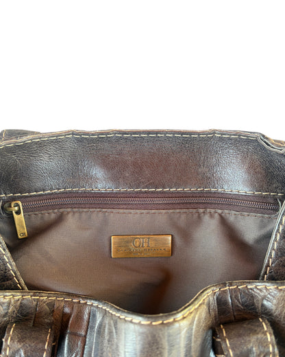 2000S CAROLINA HERRERA BROWN EMBOSSED