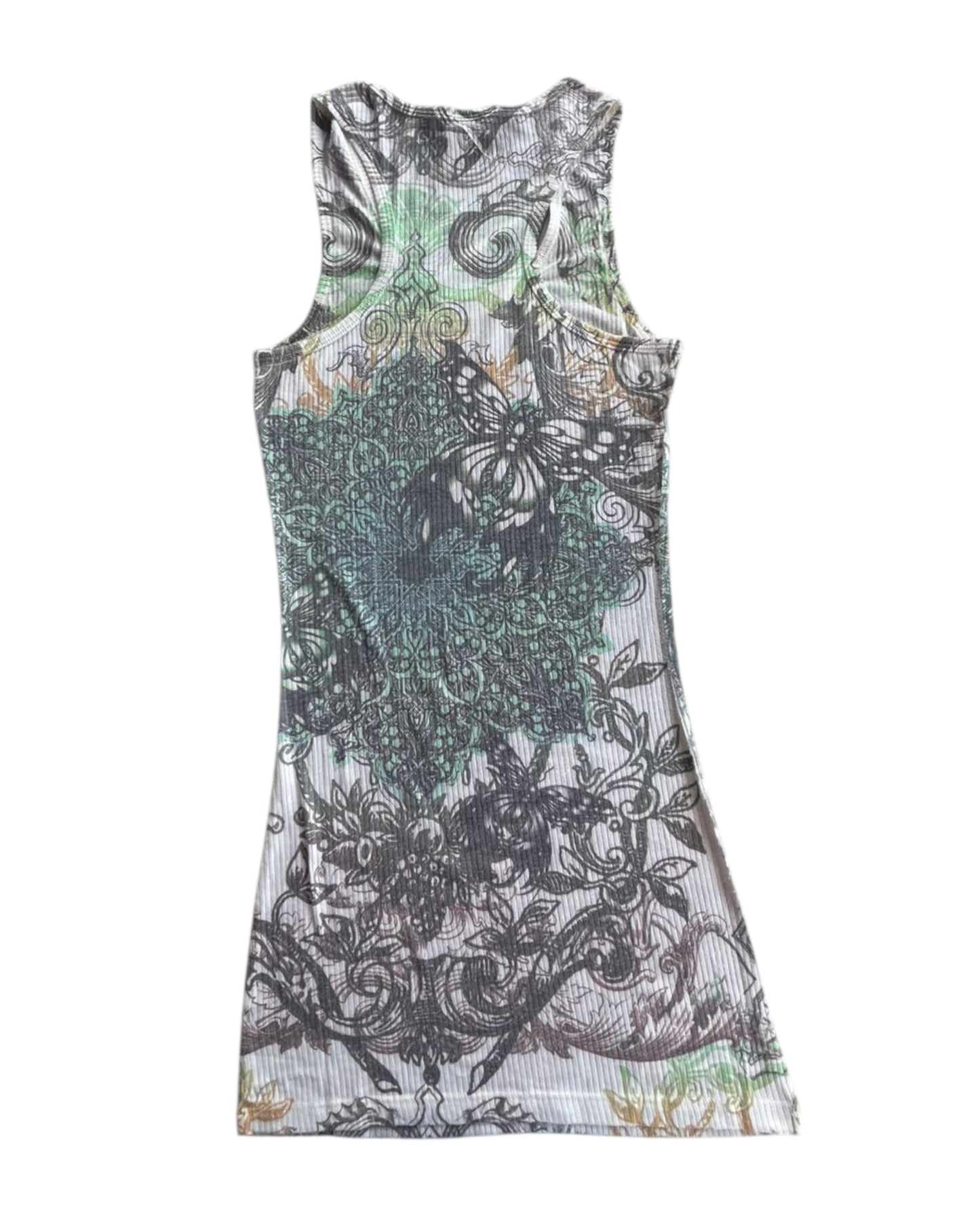 2000S LESLIE BUTTERFLY MESH TANK TOP