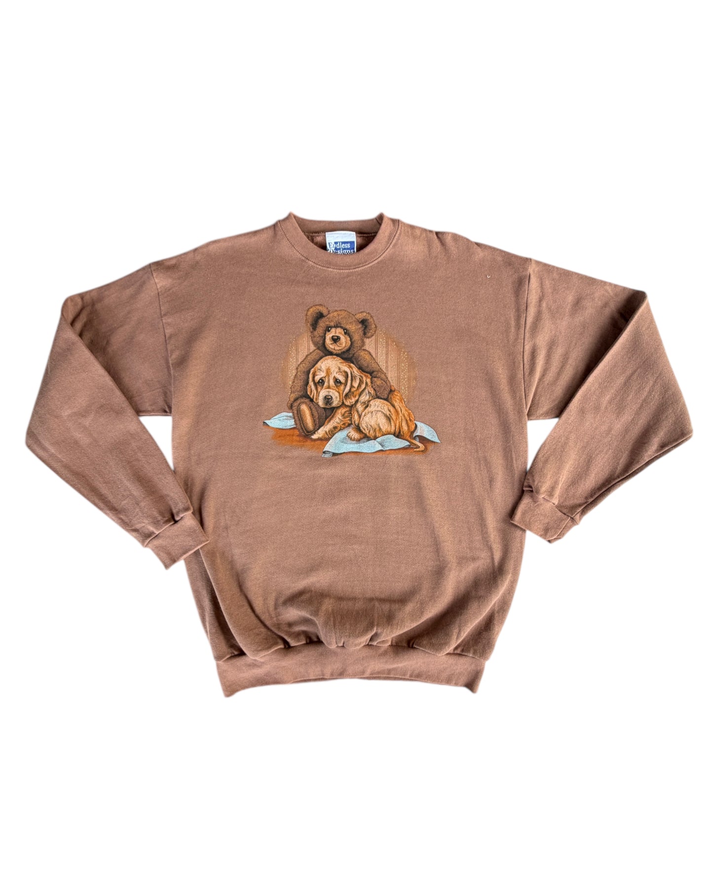 1990s ENDLESS DESIGNS BEAR & PUPPY CREWNECK SWEATSHIRT