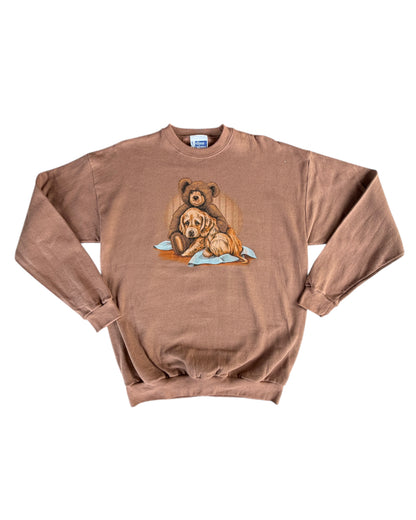 1990s ENDLESS DESIGNS BEAR & PUPPY CREWNECK SWEATSHIRT