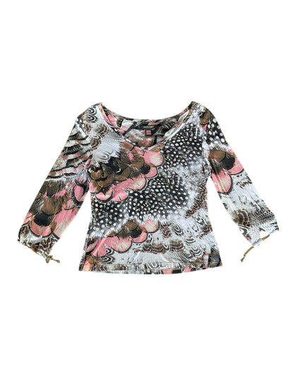 2000S ROBERTO CAVALLI PRINT TOP