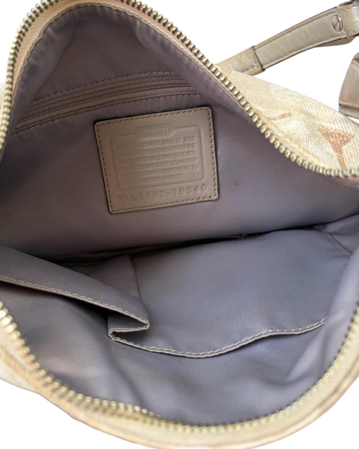 2010'S KRISTIN EMBELLISHED SIGNATURE COACH HOBO BAG