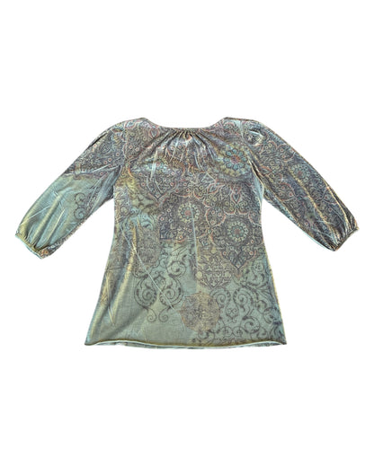 2000S BOHO PRINT BLOUSE