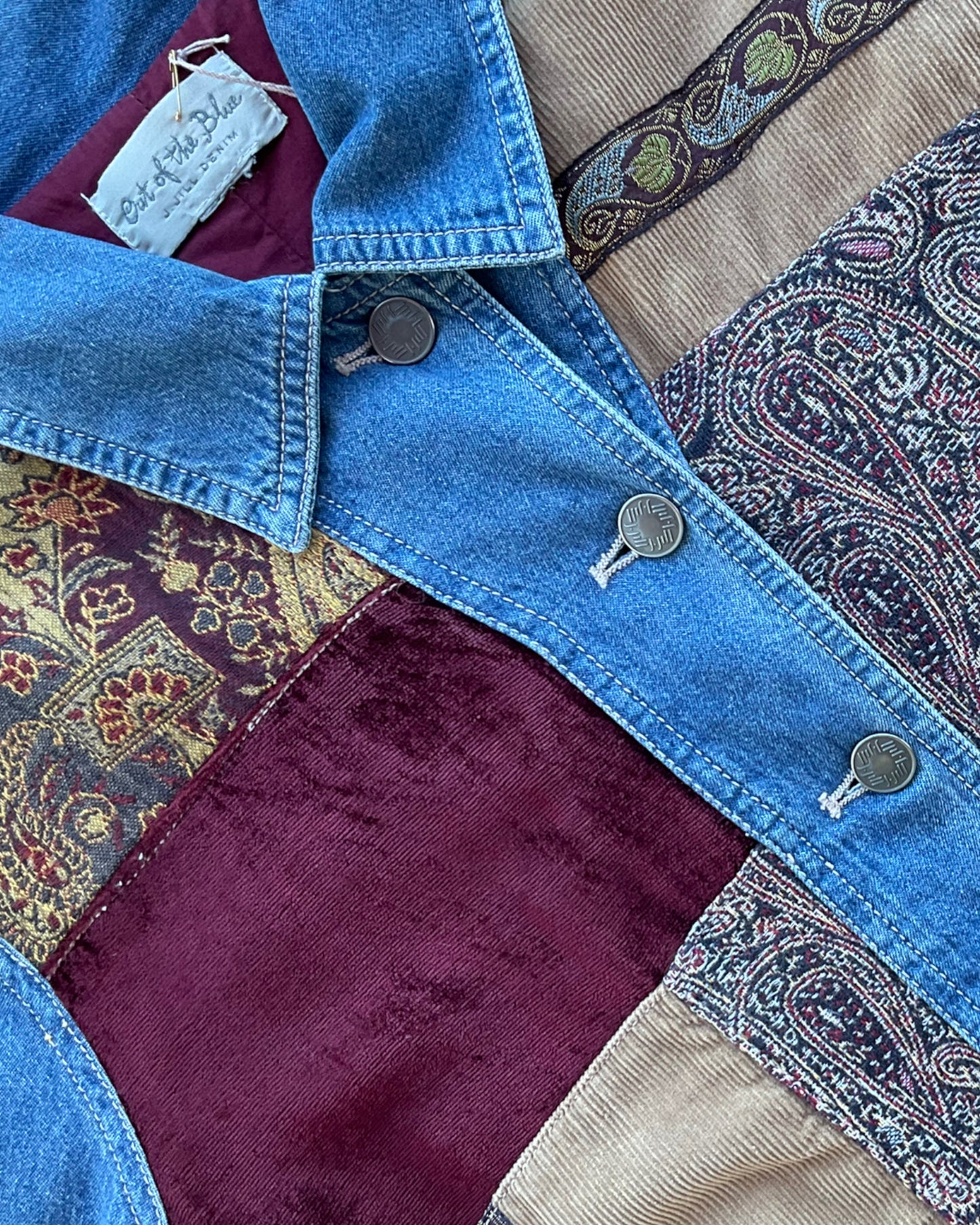 2000s OUT OF THE BLUE DENIM PATCHWORK JACKET