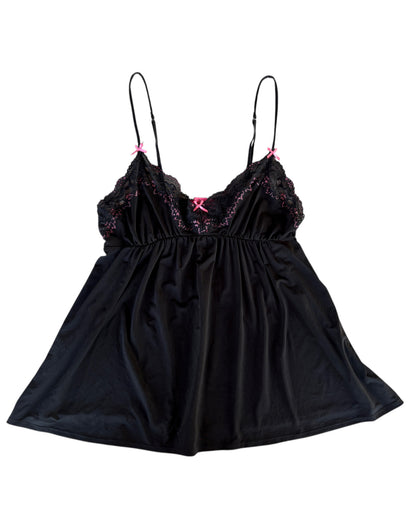2000S BETSEY JOHNSON BLACK LACE CAMISOLE