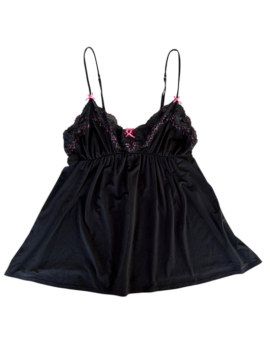 2000S BETSEY JOHNSON BLACK LACE CAMISOLE