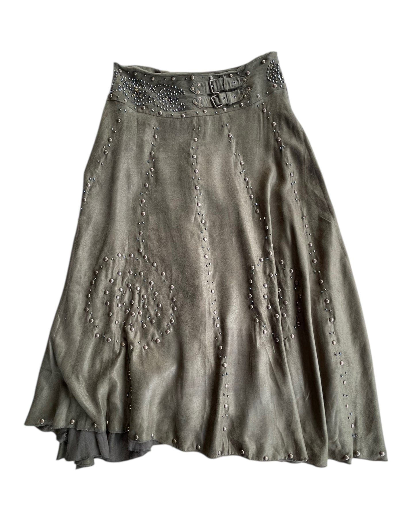 2000S BANANA U.S.A GREEN SKIRT