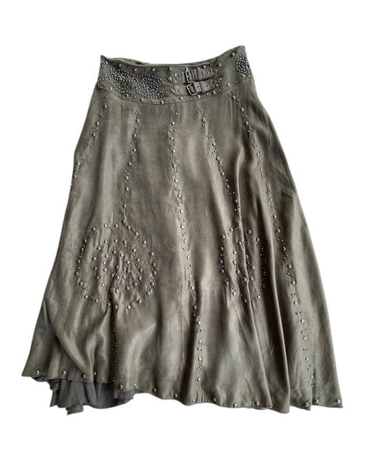 2000S BANANA U.S.A GREEN SKIRT