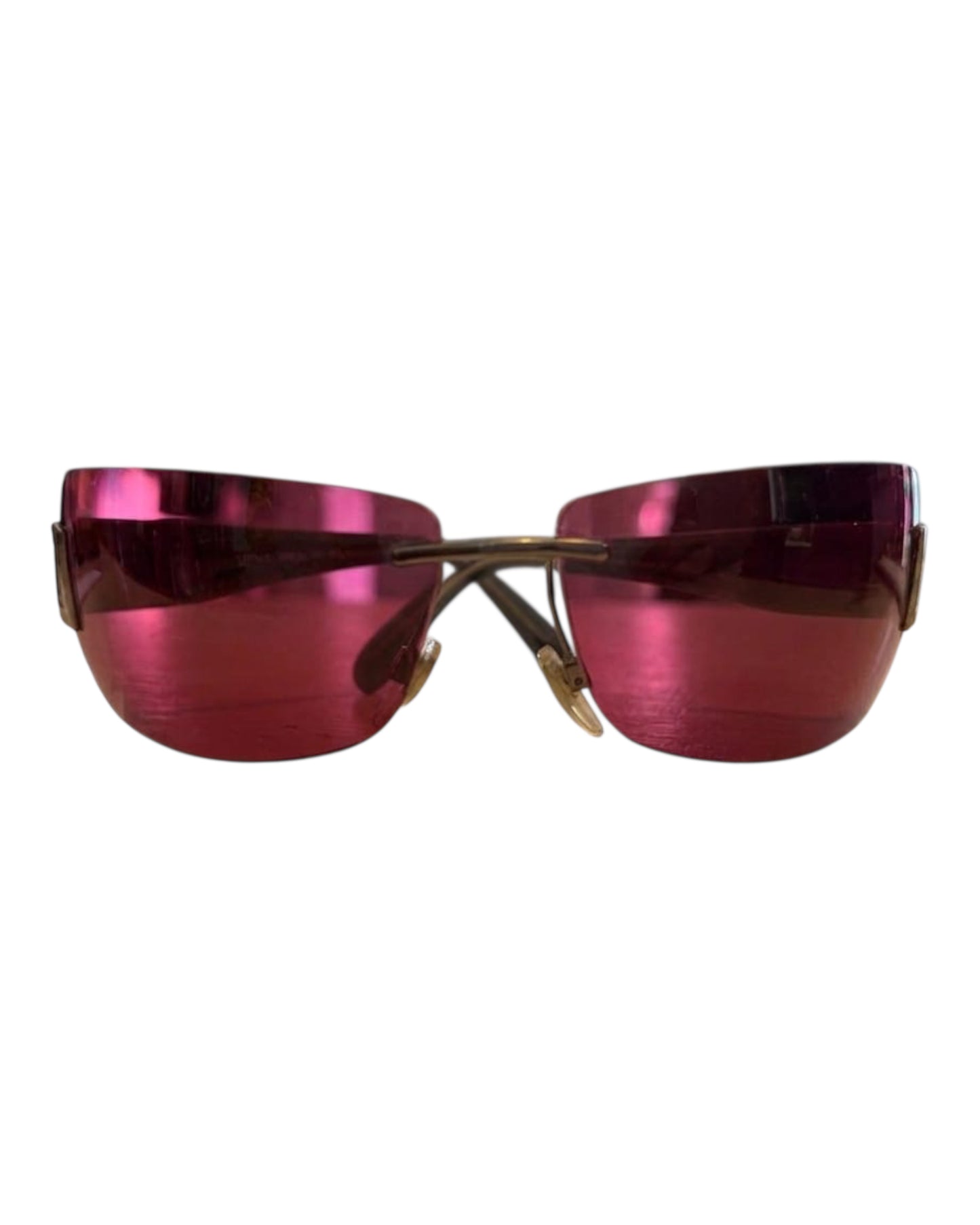 2000S BVLGARI PINK MIRRORED LUXE SUNGLASSES