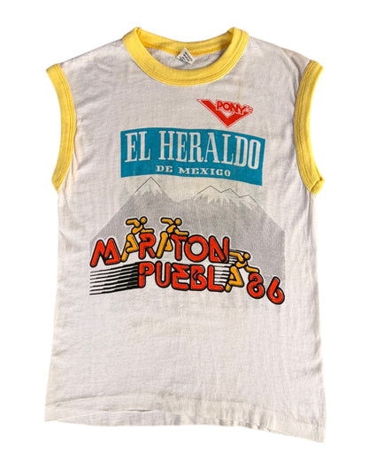 1980S EL HERALDO DE MÉXICO MARATÓN PUEBLA PONY TANK TOP