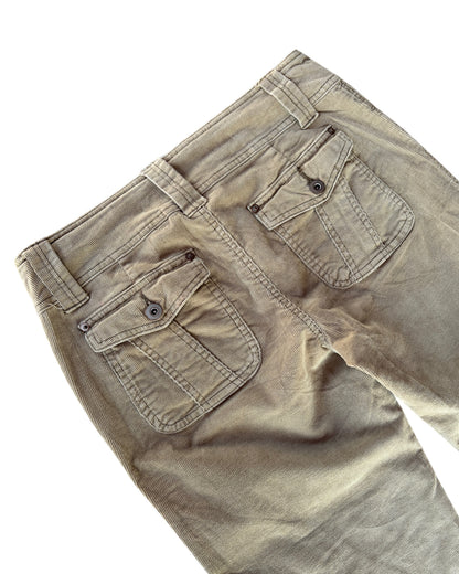 2000S SO STRETCH BEIGE CORDUROY PANTS