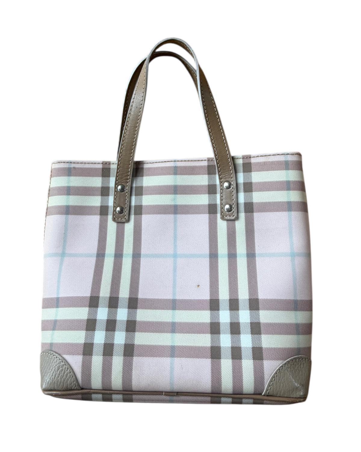 2000S BURBERRY PINK CANDY NOVACHECK MINI TOTE