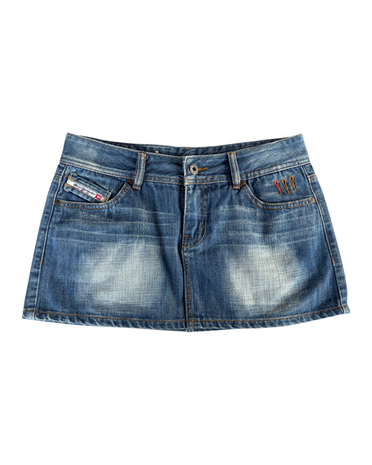 2000S DIESEL DENIM MINI SKIRT