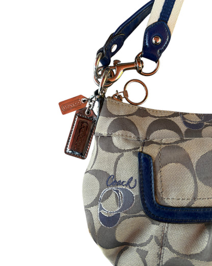 2000S COACH SIGNATURE CANVAS SHOULDER BAG