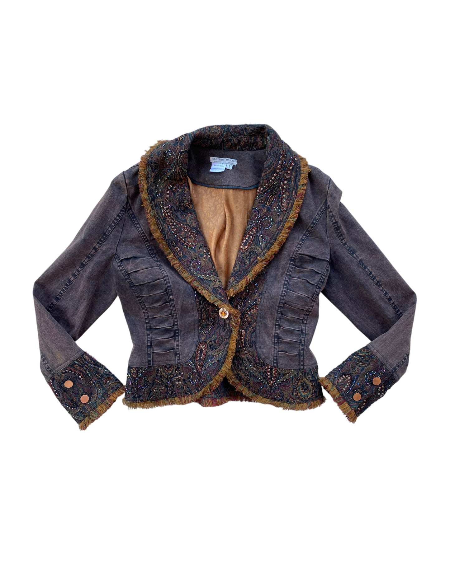 1990´S ALBERTO MAKALI BROWN DENIM JACKET