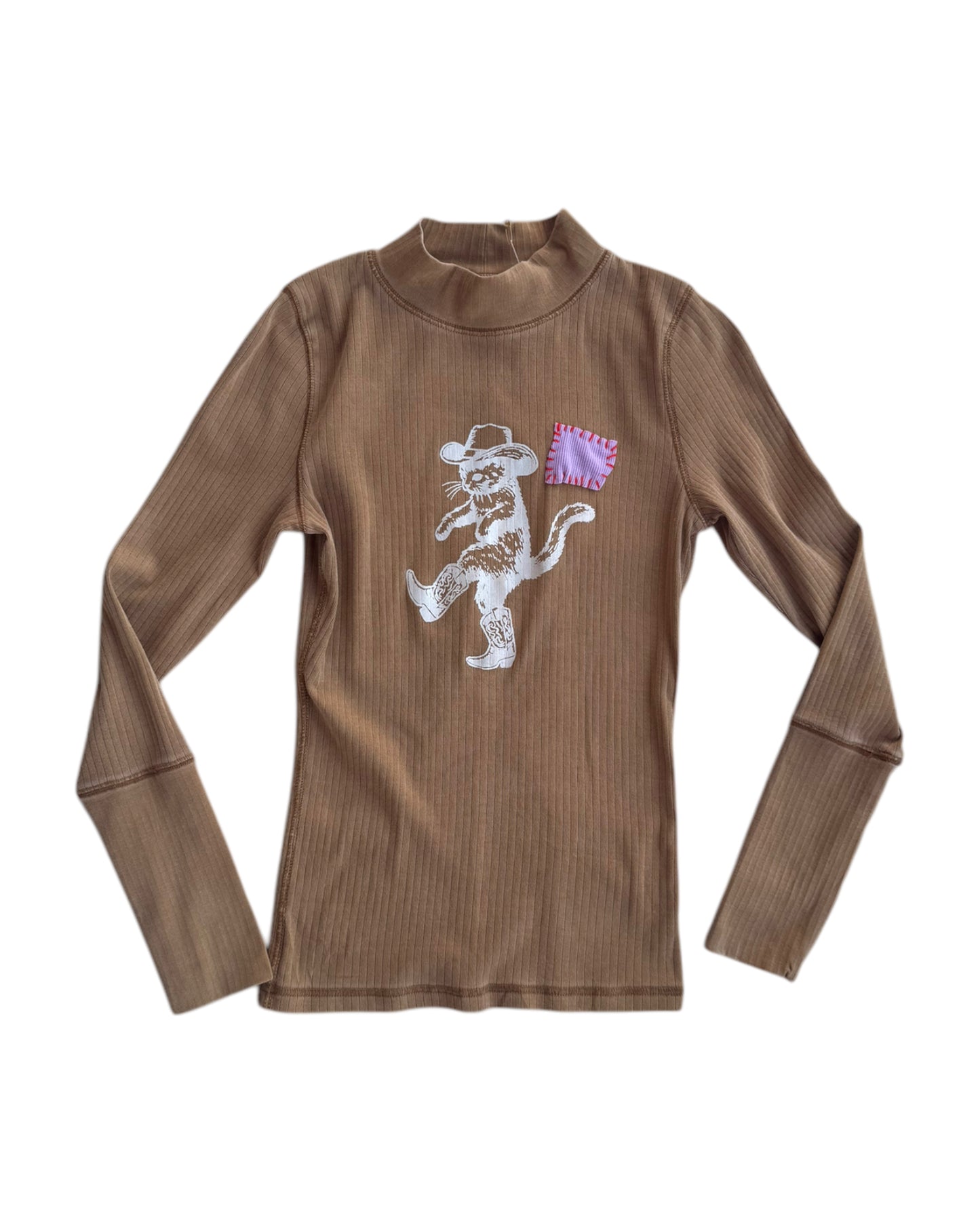 2020´S COWBOY CAT LONG SLEVE BROWN TOP