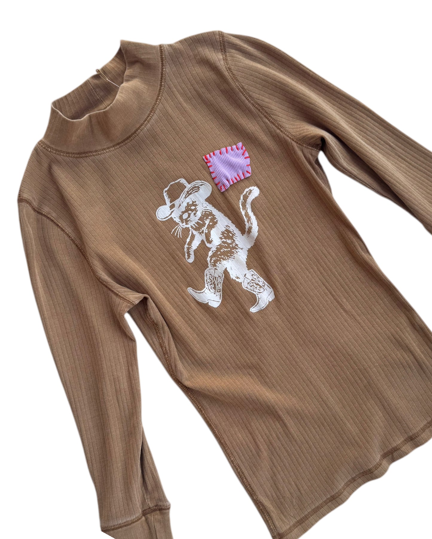 2020´S COWBOY CAT LONG SLEVE BROWN TOP