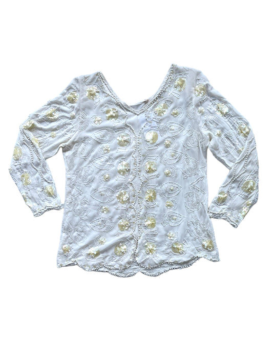 1980S DOLLY'S SEQUINS BLOUSE