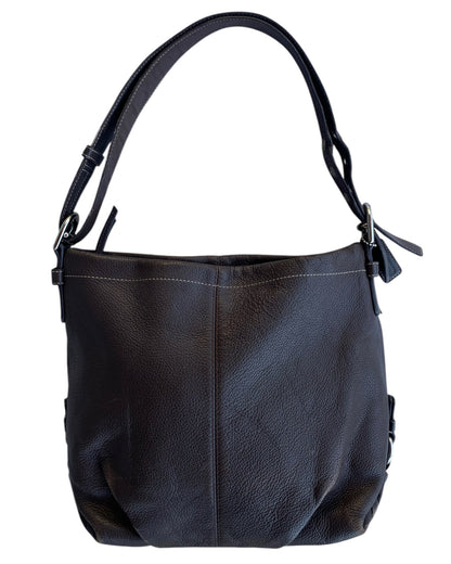 2000'S COACH PEBBLE LEATHER CROSS BODY BAG