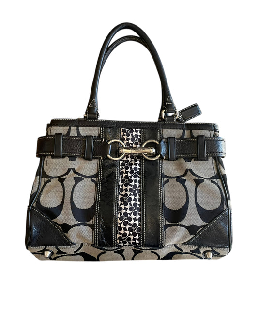 2000S Coach East West Duffle Shoulder Bag, modelo estilo F13078