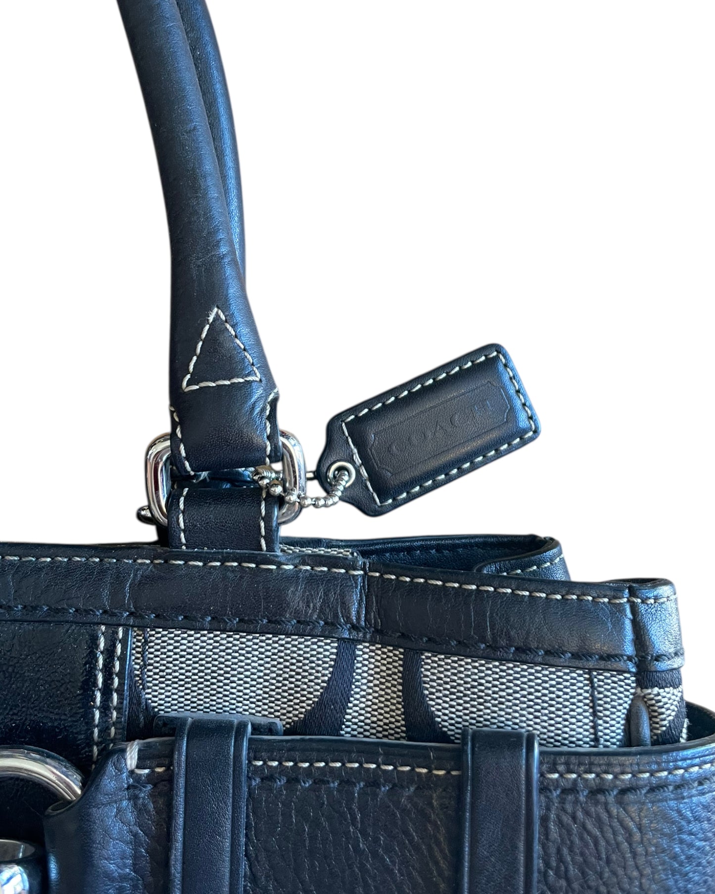 2000S COACH EAST WEST DUFFLE SHOULDER BAG