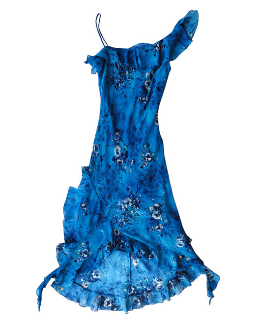 2000S LIZ MINELLI BLUE DRESS