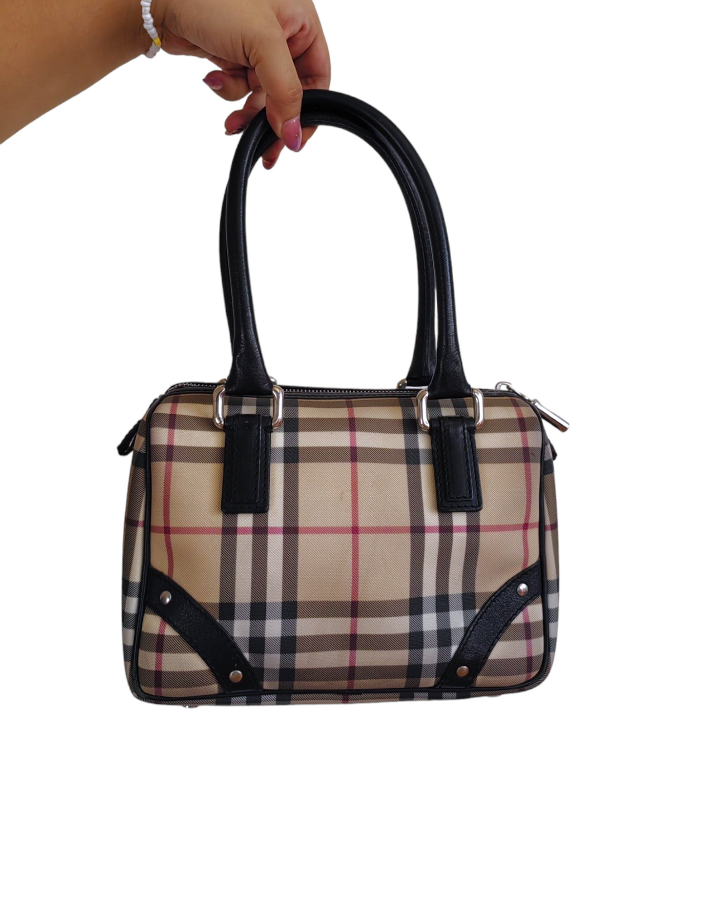 2000S BURBERRY CANVAS MINI BAG