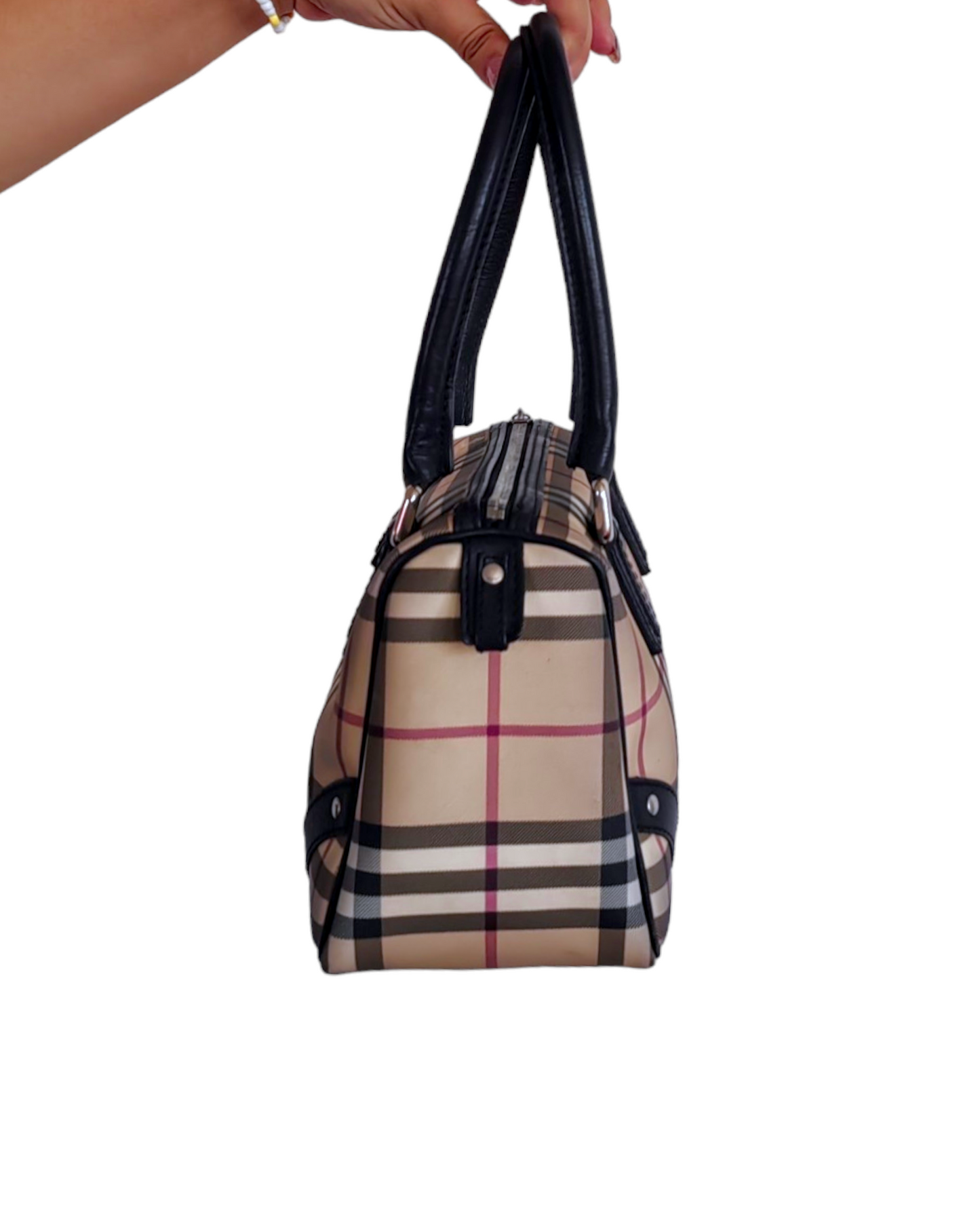 2000S BURBERRY CANVAS MINI BAG