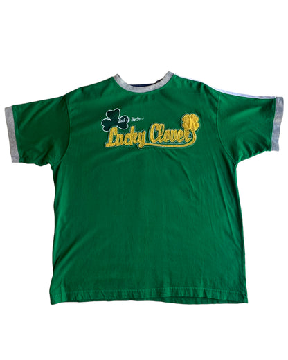 2000s LUCKY CLOVER GREEN TSHIRT