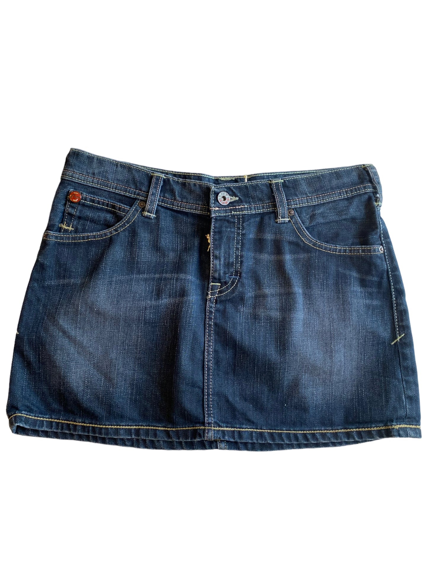 1990'S EVISU PUMA DENIM SKIRT