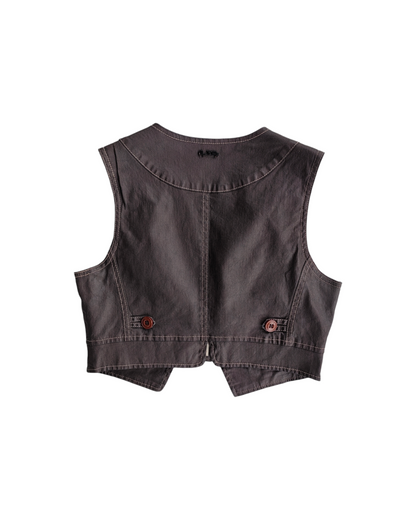 2000´S BROWN DENIM VEST