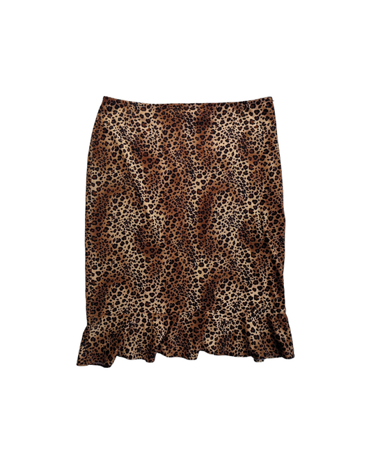 2000S BE COOL CHEETA PRINT SKIRT