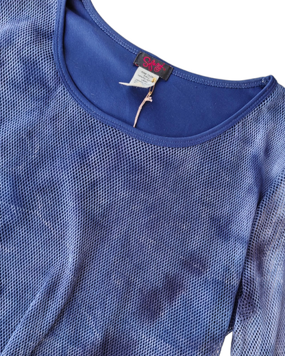 1990S BLUE MESH TOP