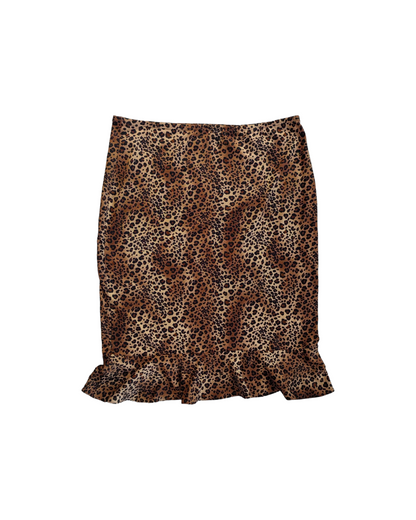 2000S BE COOL CHEETA PRINT SKIRT