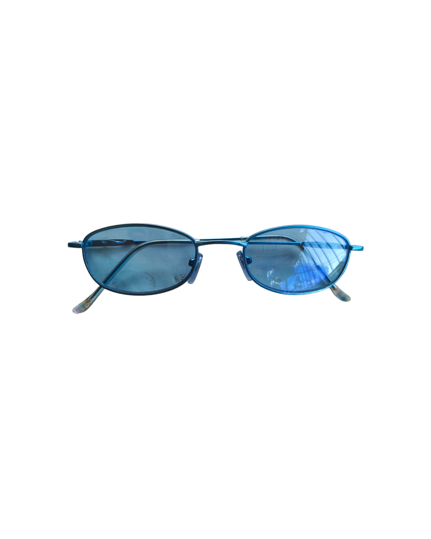 2000S SQUARED METALLIC BLUE SUNNIES