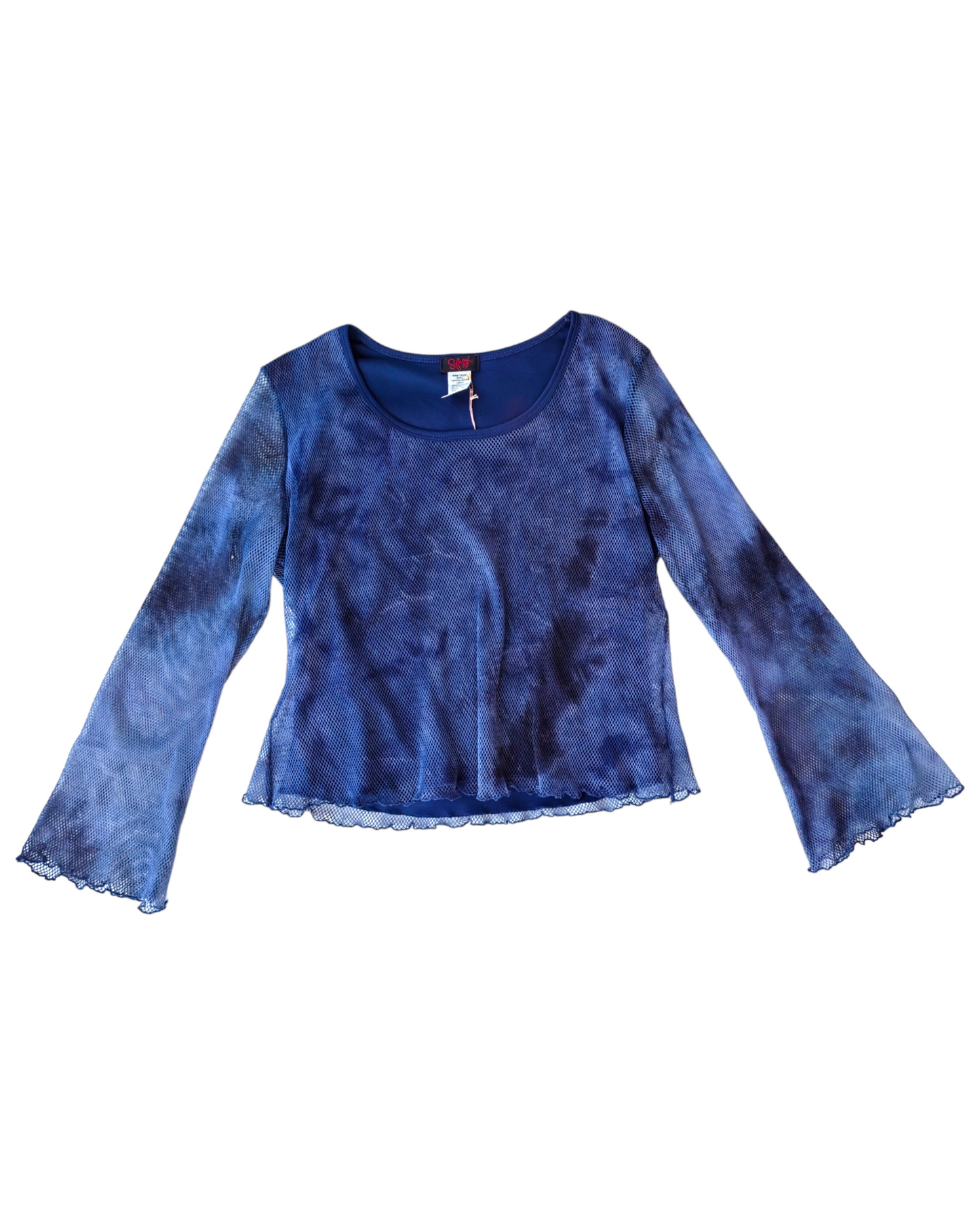 1990S BLUE MESH TOP