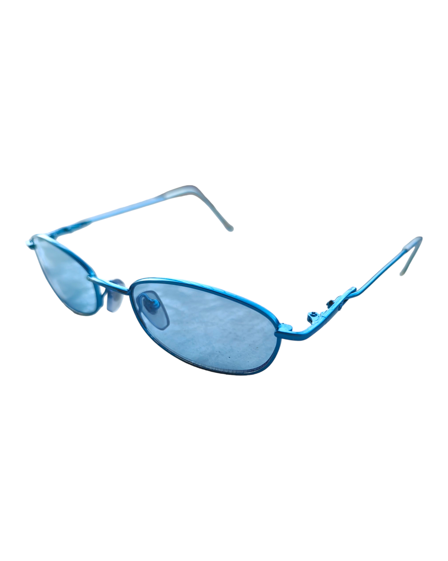 2000S SQUARED METALLIC BLUE SUNNIES