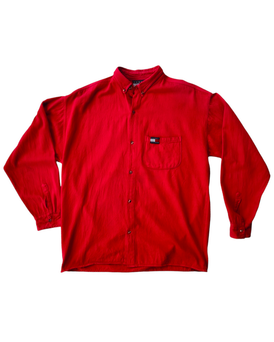 1990'S TOMMY HILFIGER RED SHIRT