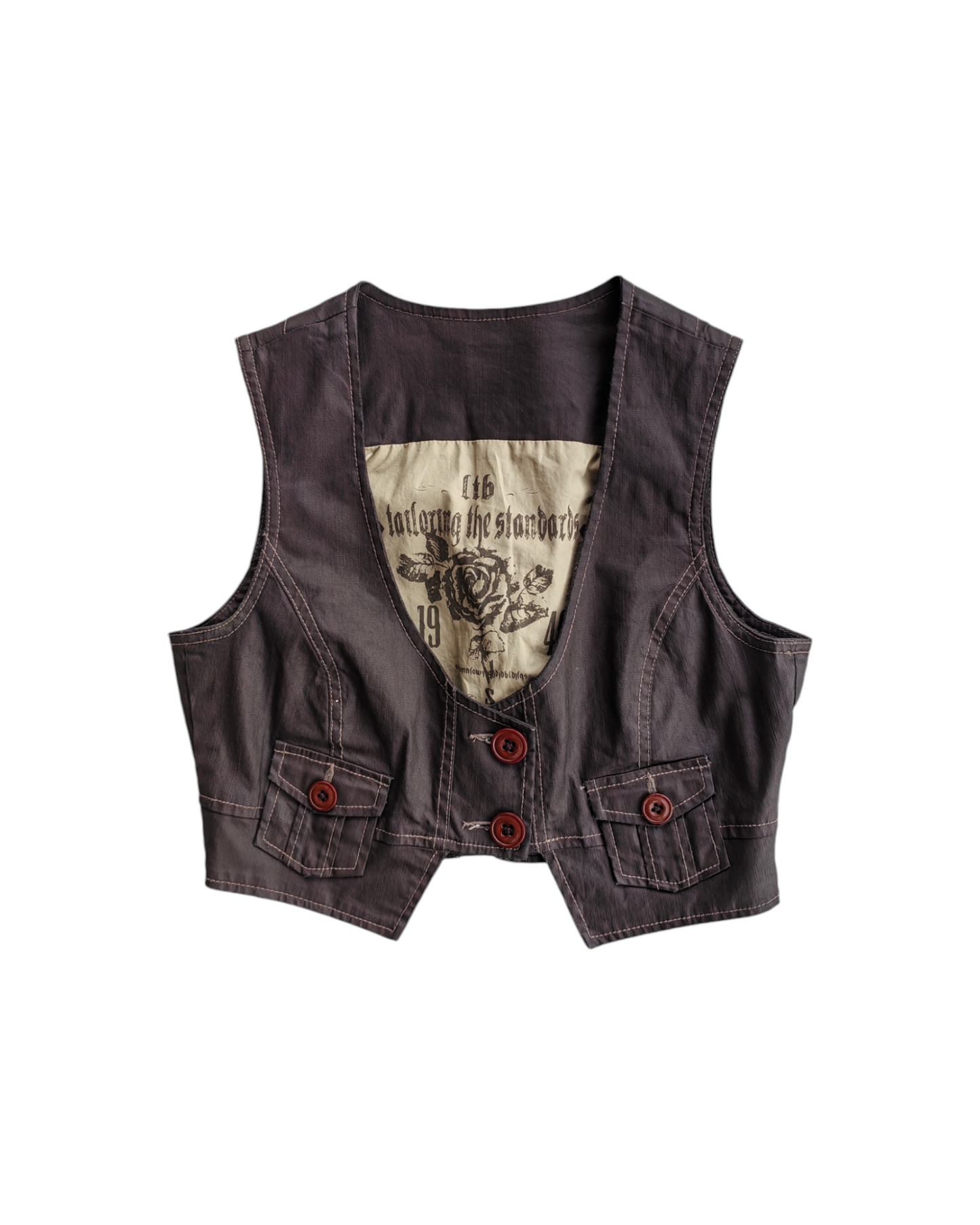 2000´S BROWN DENIM VEST