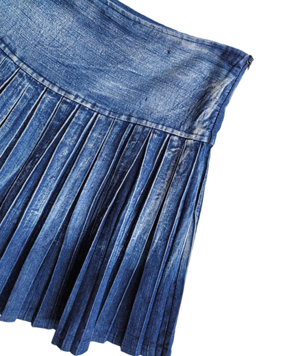 2000S DENIM  PLEATED SKIRT