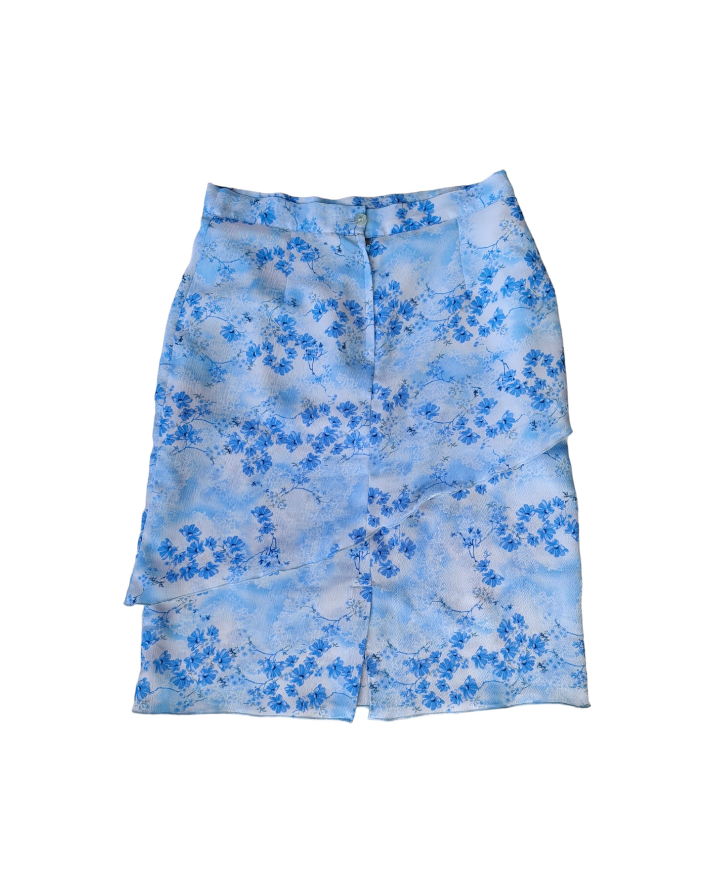 1990S SABRINA'S BLUE FLOWERED SKIRT