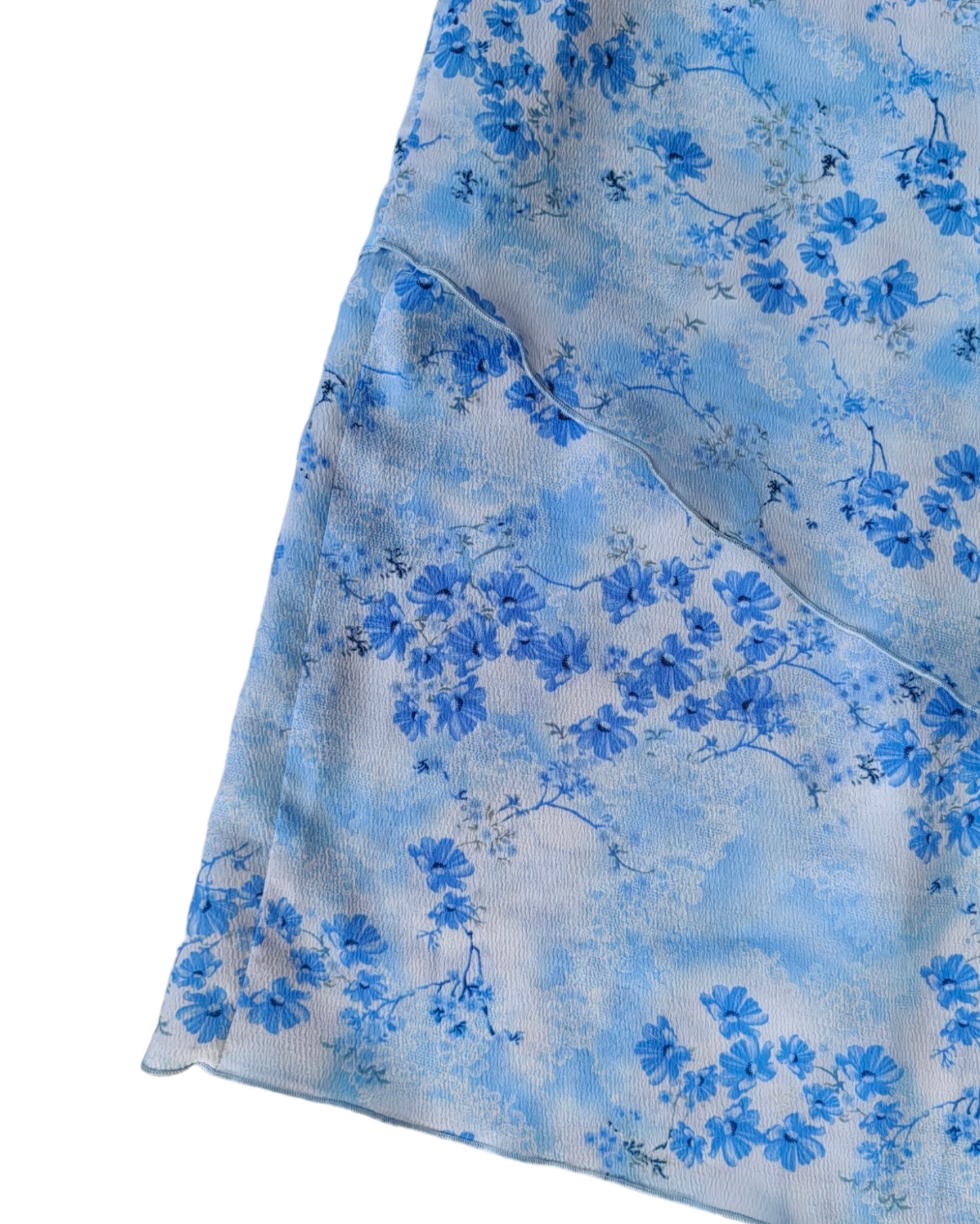 1990S SABRINA'S BLUE FLOWERED SKIRT