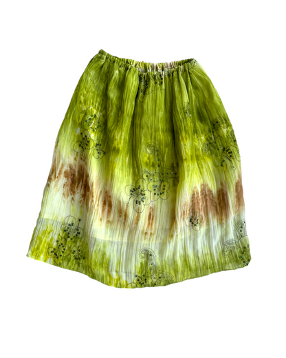 2000'S GREEN WHIMSICAL BUTTERFLY SKIRT