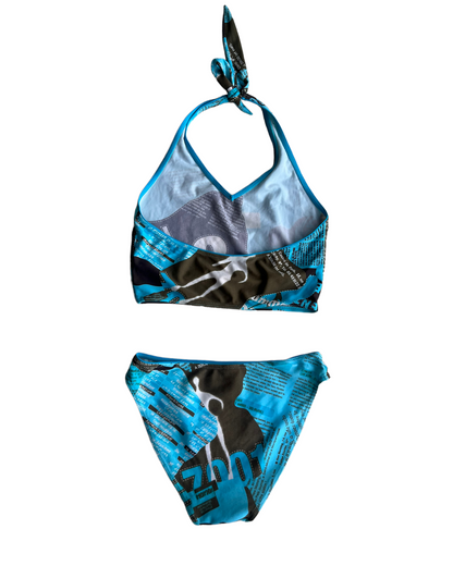 2000S BLUE TEXT BIKINI