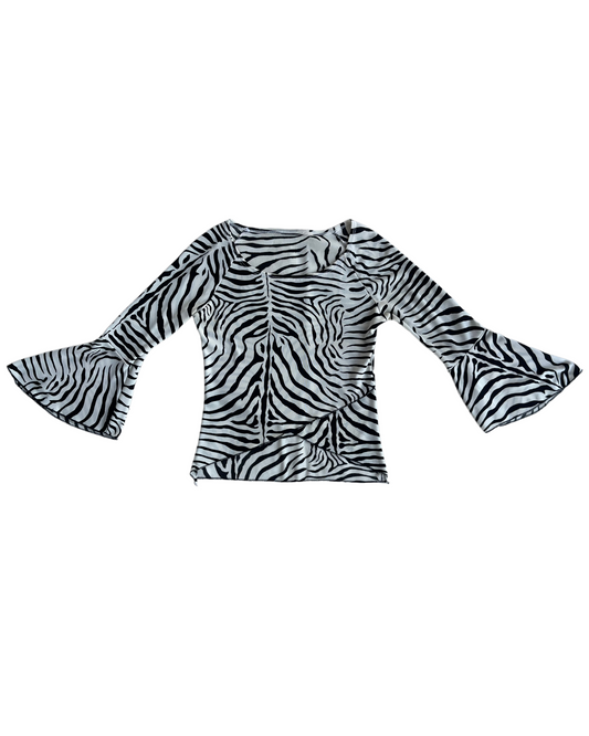 2000s ZEBRA BLOUSE