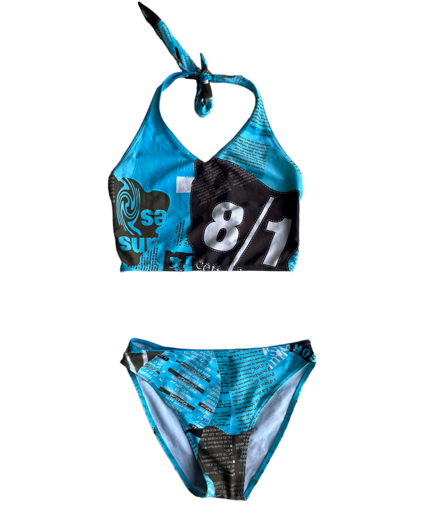 2000S BLUE TEXT BIKINI